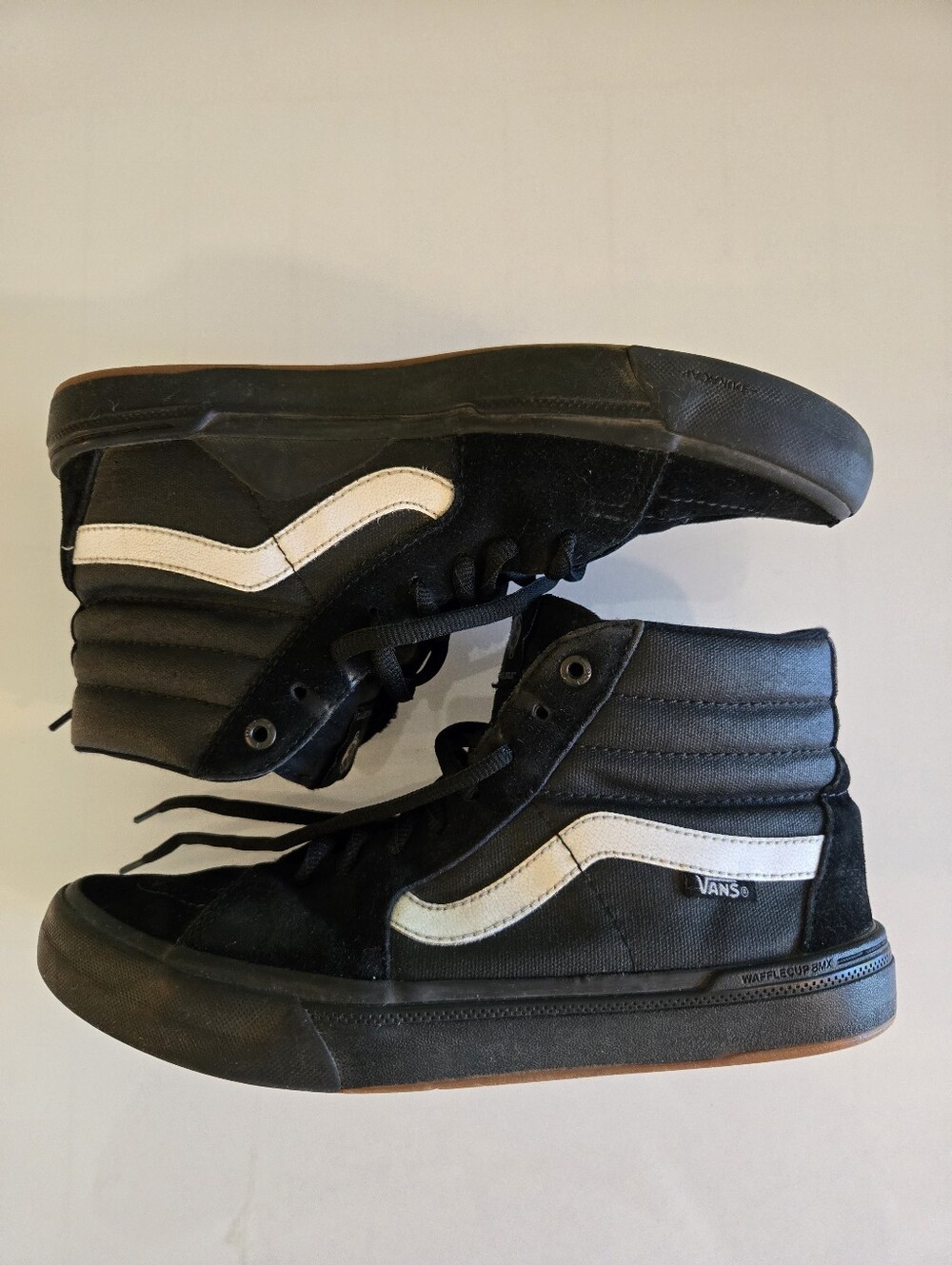 Vans Pro Classics BMX Wafflecup High Top Shoes Black White Mens 8.5